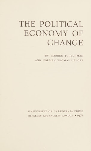 Ilchman, Warren, Uphoff, Norman