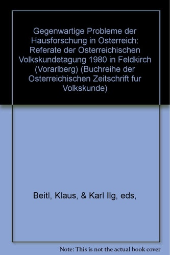 Klaus Beitl, Karl Ilg (Hg.)