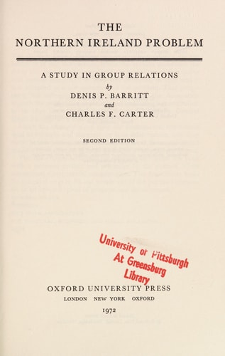 Barritt, Denis P. Carter, Charles Frederick