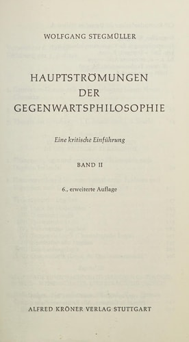 Stegmüller Wolfgang