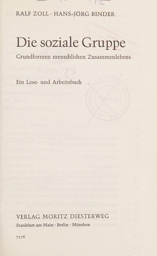 Ralf Zoll, Hans-Jörg Binder