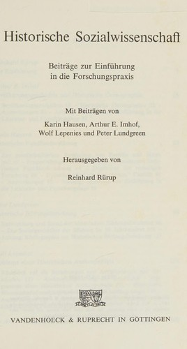 Reinhard Rürup (Hg. )