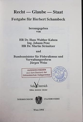 Kaluza Penz Strimitzer Weiss